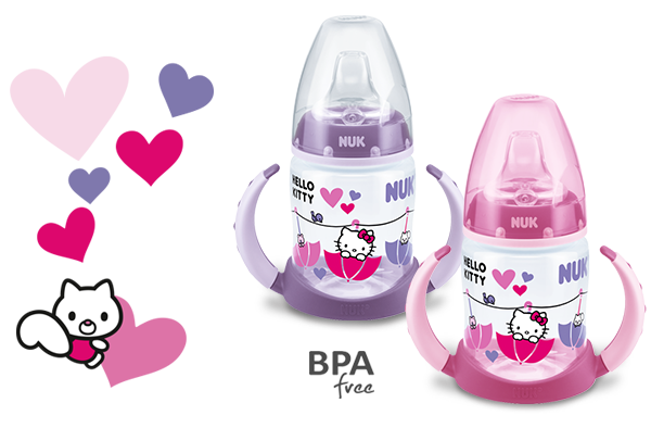 NUK First Choice Hello Kitty mācību pudelīte 150ml ar snīpīti