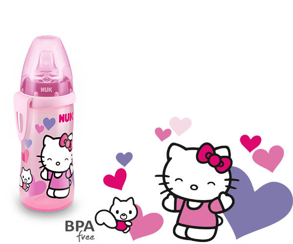 NUK Hello Kitty Active Cup 300ml ar snīpīti