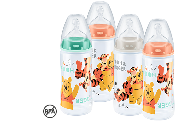 NUK First Choice Plus Disney Winnie the Pooh Baby Bottle 300ml with Teat